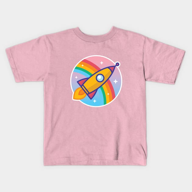 Cartoon Rocket Kids T-Shirt by LR_Collections